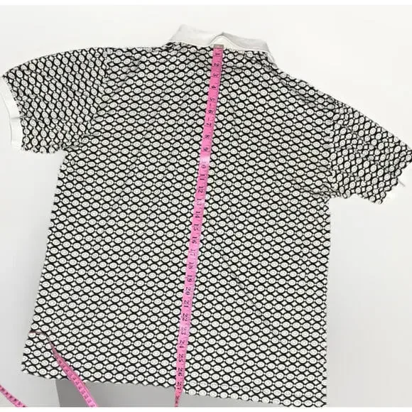 Par Four Retro Geometric Golf Polo Shirt Medium - Picture 6 of 7